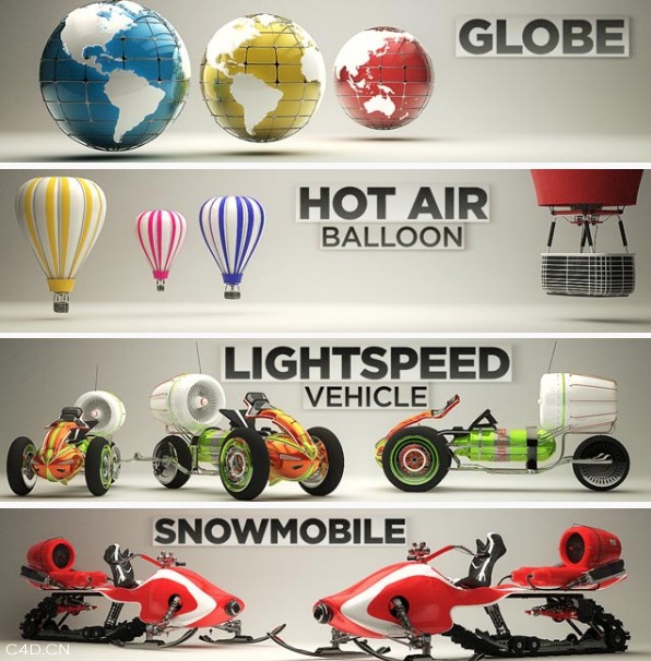 C4D交通运输模型大合集