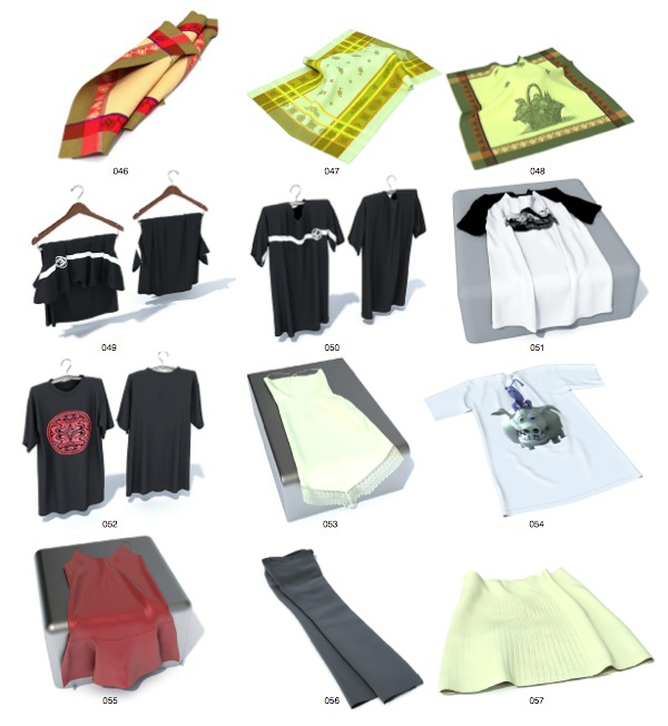 78个毛巾、衣服C4D模型合集（毛巾、毛毯、垫子、窗帘、T恤、裙子） - C4D之家 - cinema4d_ 2014-06-17 下午6.29.58.jpg
