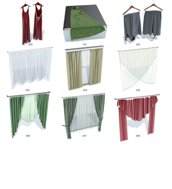 78个毛巾、衣服C4D模型合集（毛巾、毛毯、垫子、窗帘、T恤、裙子） - C4D之家 - cinema4d_ 2014-06-17 下午6.30.05.jpg