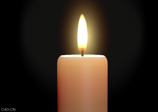 C4D蜡烛燃烧动画 Candles with animated flames