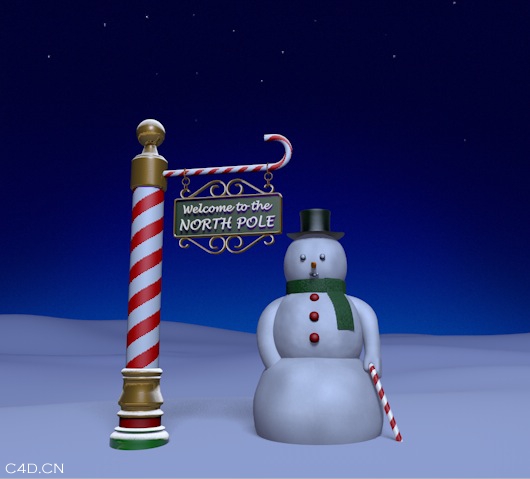 圣诞节雪人C4D模型 Complete scene of everything you see here plus textures - C4D之家 - cinema4d_ 2014-06-19 上午1.26.58.jpg