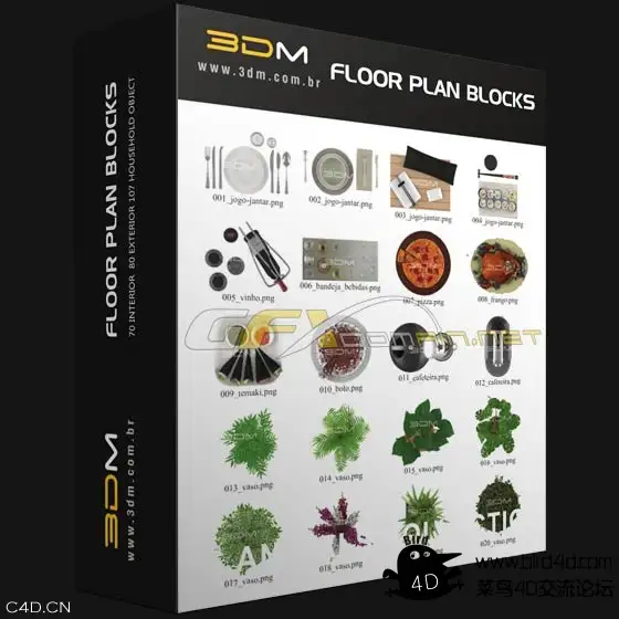 植物等PNG带通道贴图库Floor Plan Blocks - C4D之家 - 080602cwpor49jpv444vp1.jpg