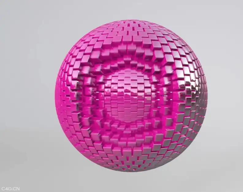 Cinema 4D制作MoGraph球体折叠动画与运动图形教程
