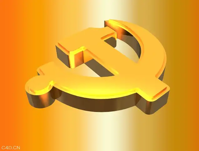 党徽C4D模型 emblem 3d model