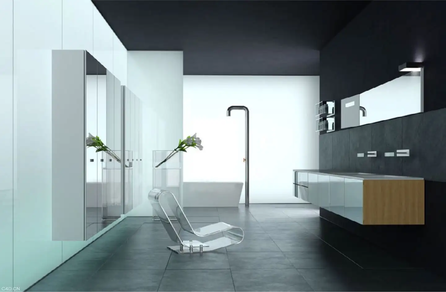 洗手间C4D模型 Restroom 3D model - C4D之家 - 未标题-1.jpg