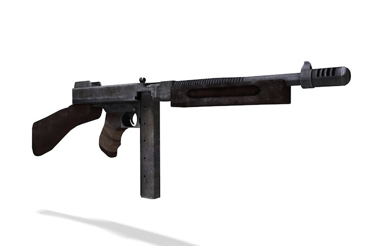 Tommy汤普森冲锋枪C4D模型