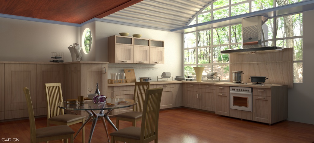 厨房餐厅C4D模型 The kitchen restaurant 3 d model - C4D之家 - cinema4d_ 2014-07-01 下午7.18.16.jpg