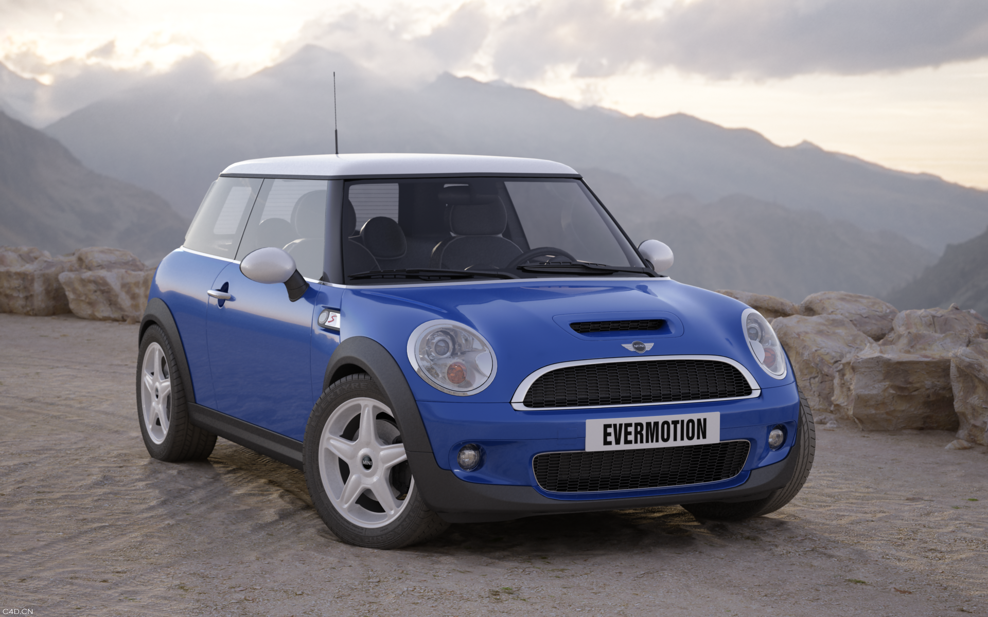 宝马迷你汽车C4D模型 Mini Cooper S