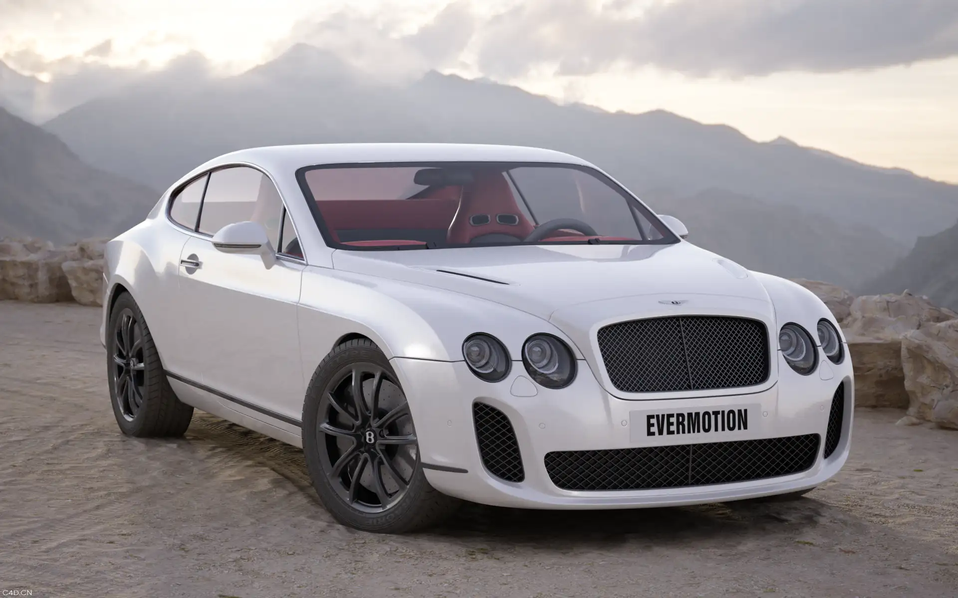 宾利汽车C4D模型 Bentley - C4D之家 - 004_front.png