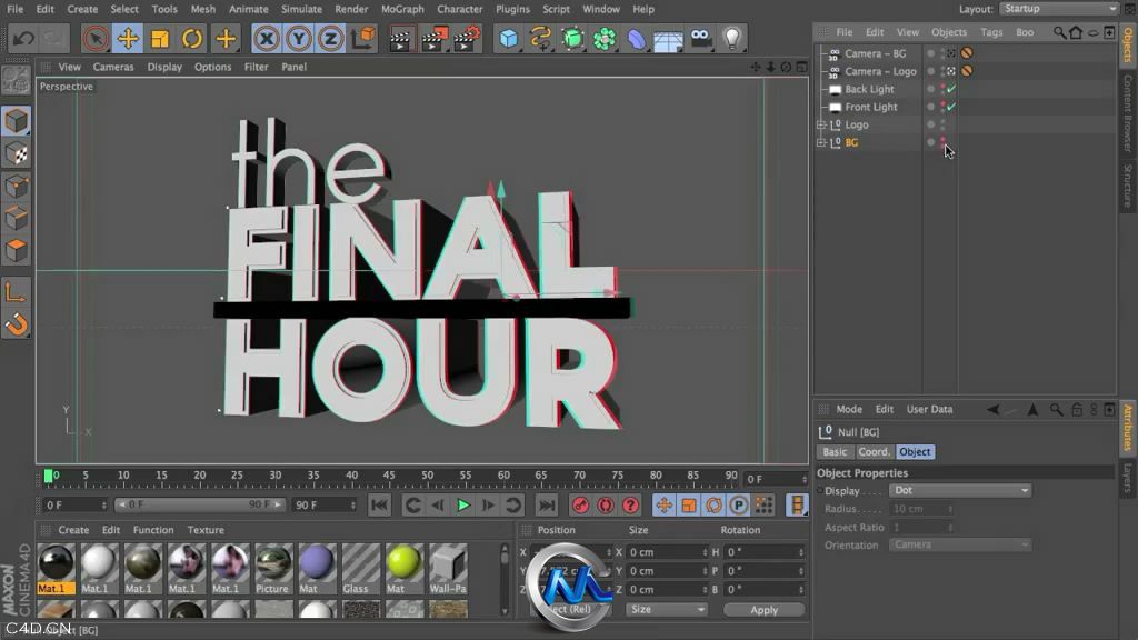 C4D实用进阶教程 C4D立体电影技术教程 【中文语音教程】