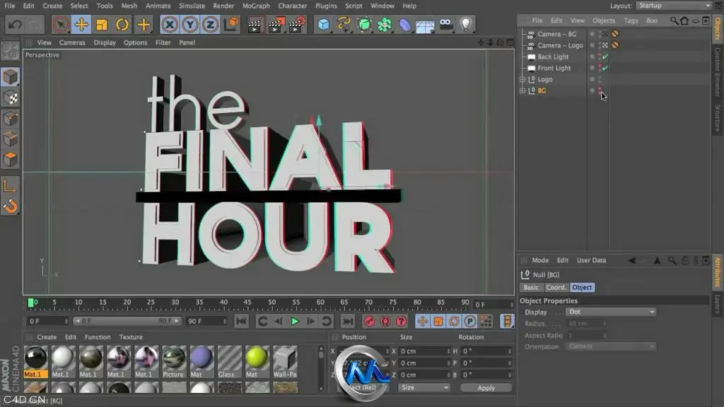 C4D实用进阶教程 C4D立体电影技术教程 【中文语音教程】