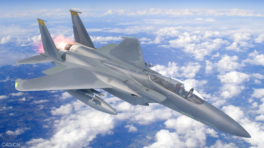 F-15鹰式战斗机C4D模型 FIGHTER COMBAT F-15 3D MODEL - C4D之家 - cinema4d_ 2014-07-18 下午5.34.48.jpg