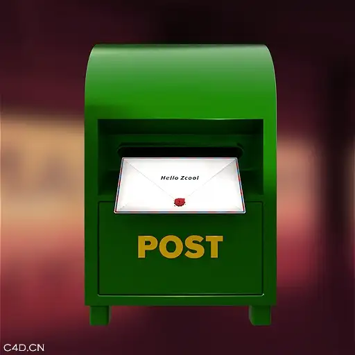 C4D UI设计作品：信箱 Post 带材质小图标 - C4D之家 - m_1389993836715.jpg