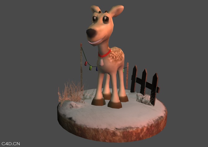 卡通驯鹿C4D模型 Reindeer - C4D之家 - cinema4d_ 2014-07-23 下午2.45.39.jpg