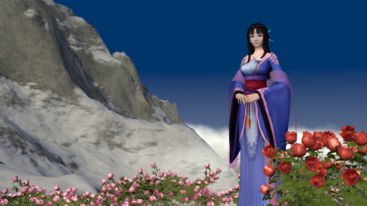 古典美女C4D模型 - C4D之家 - 古典美女.jpg