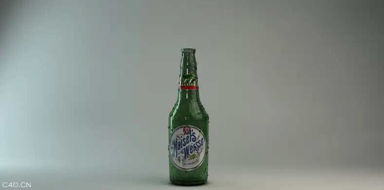 youtube下载的一个C4D酒瓶渲染的教程 - C4D之家 - 根据教程自己做的效果~模型不是很好~