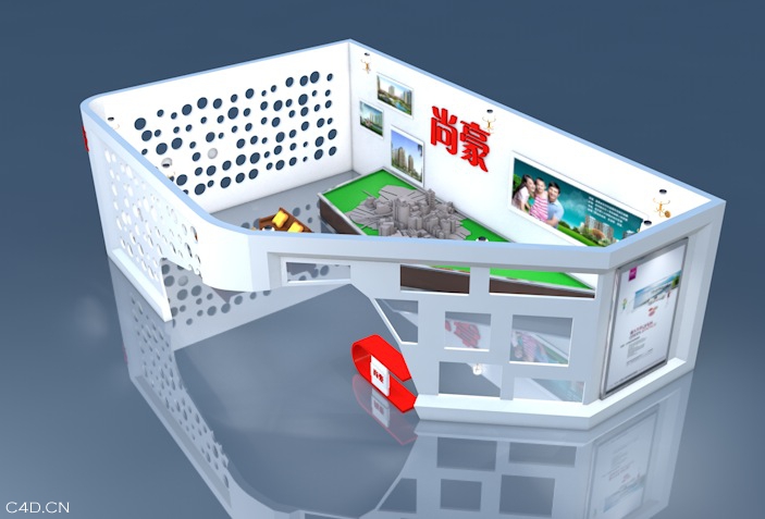 房地产展会展位C4D模型