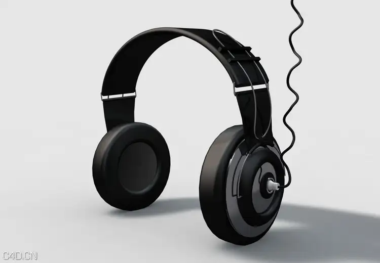 黑色耳机、耳麦C4D模型 - C4D之家 - cinema4d_ 2014-08-07 下午9.58.45.jpg