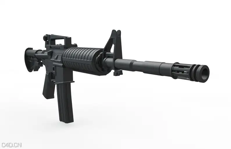 m4a机枪C4D模型
