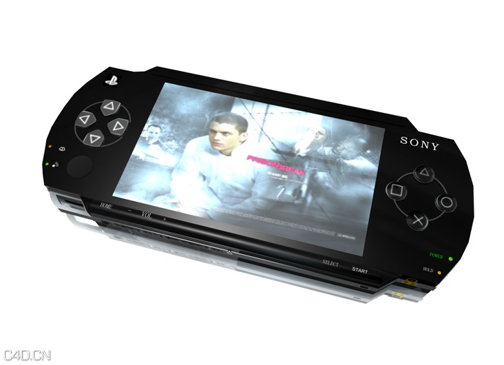 SONY PSP掌上游戏机C4D模型