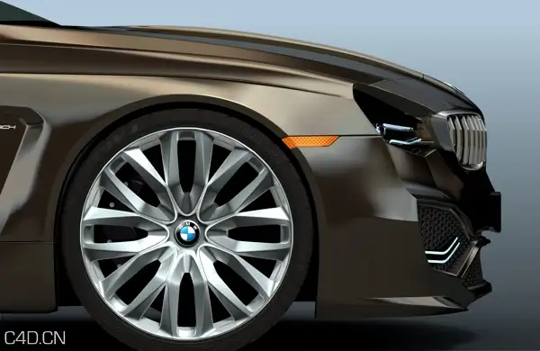 C4D制作宝马BMW模型概念跑车