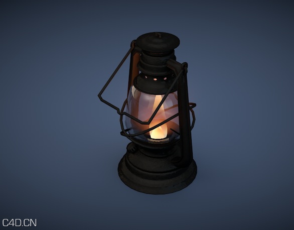 油灯，马灯C4D模型