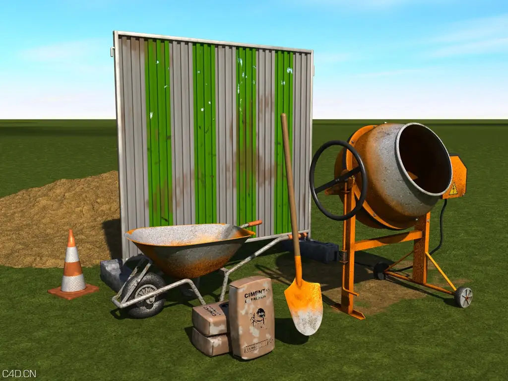 施工工地设备C4D模型 - C4D之家 - worksite_b.jpg