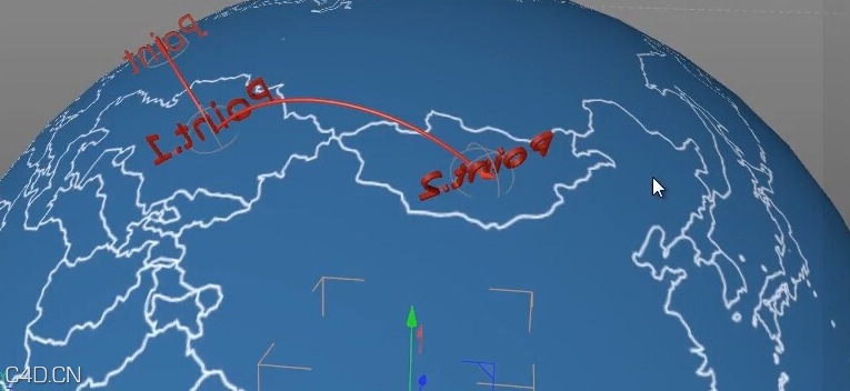 c4d地理坐标位移动画教程 Animated Earth Path