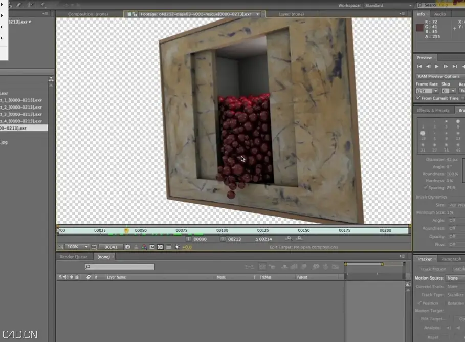 c4d+ae实景合成视频教程