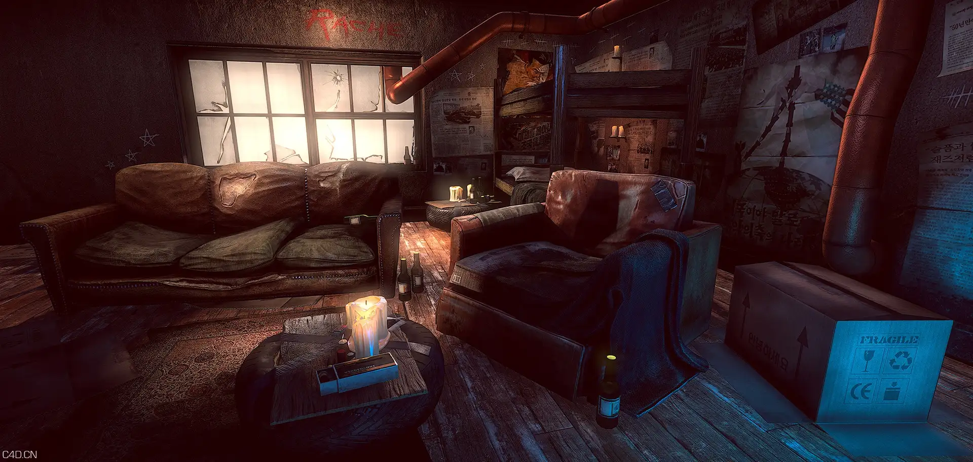 marmoset作品合集 - C4D之家 - sweeney_dilapidatedroom.jpg