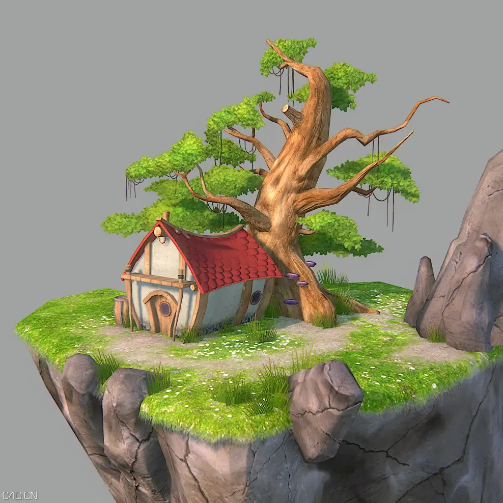 marmoset作品第二辑 - C4D之家 - sharp_cottage.jpg
