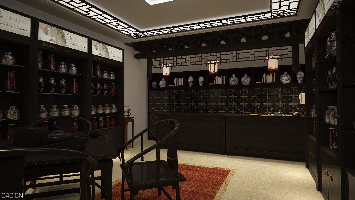 中医中药店铺效果图（C4D渲染） - C4D之家 - cinema4d_ 2014-08-14 下午11.56.51.jpg