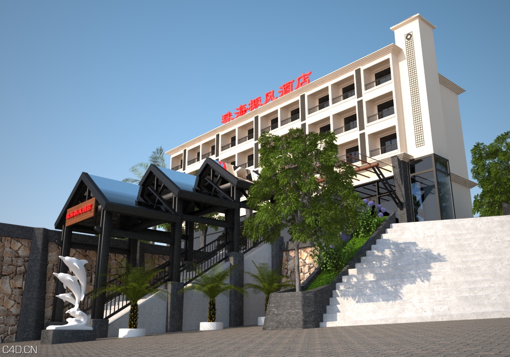 Charlie Luo的C4D VR室内渲染作品 - C4D之家 - 酒店1.jpg