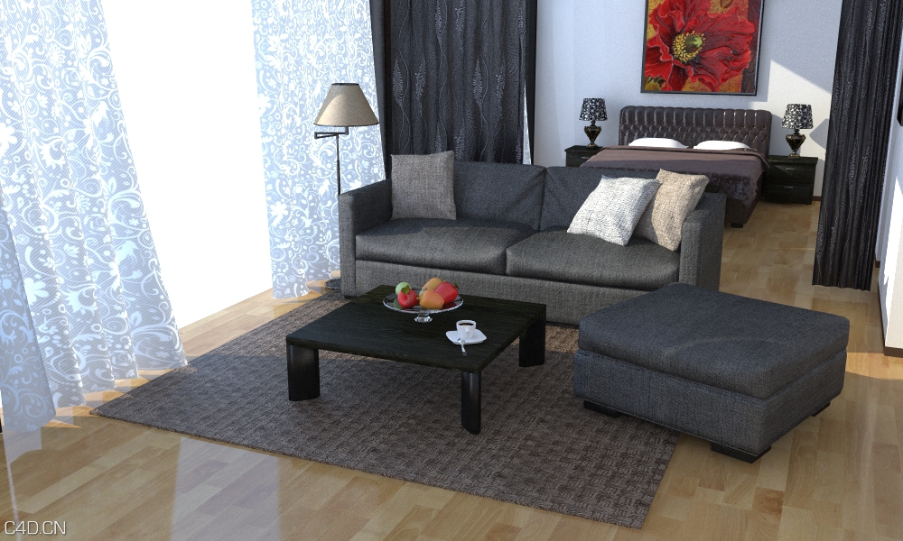 Charlie Luo的C4D VR室内渲染作品 - C4D之家 - 室内练习4.jpg