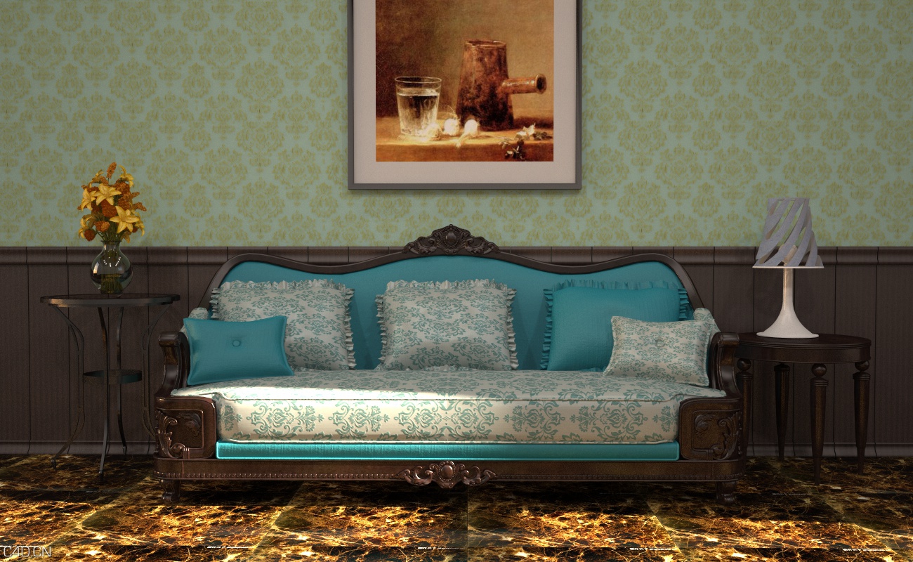 Charlie Luo的C4D VR室内渲染作品 - C4D之家 - 屋 沙发 -2.jpg