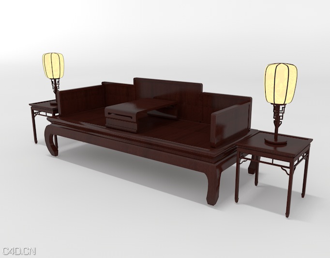 客厅中式长条椅C4D模型 - C4D之家 - cinema4d_ 2014-08-18 下午9.38.38.jpg