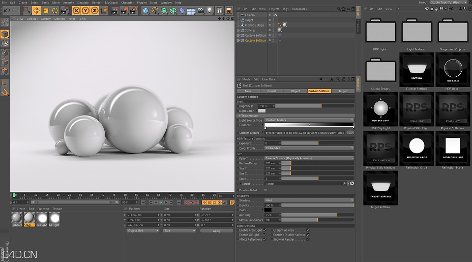 c4d专业渲染预设 VRay Studio Tools 1.3.8 Pro - C4D之家 - Studio_Tools_Screen.jpg