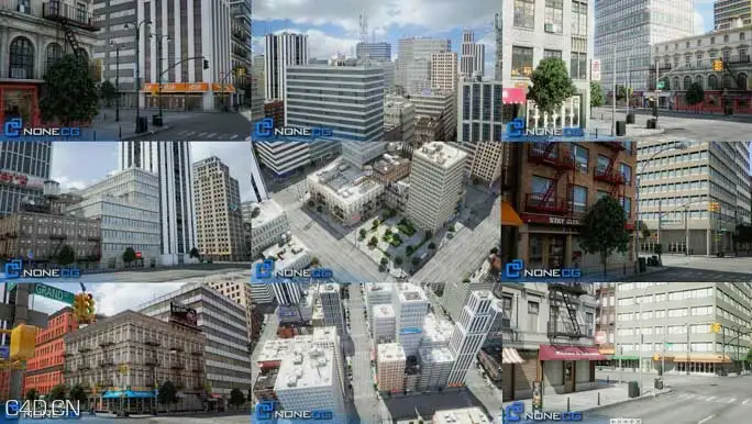 城市楼房建筑商店模型 New York City Block 8-NoneCG(max maya C4D) - C4D之家 - New-York-City-Block-8.jpg