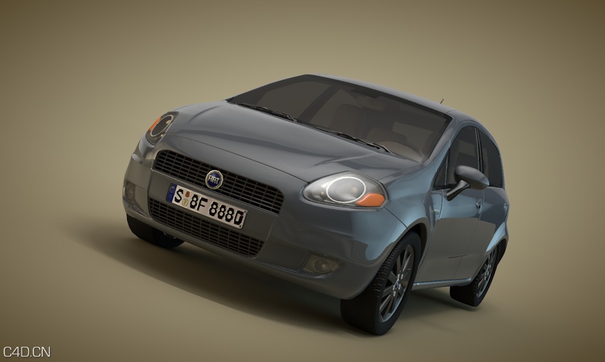 菲亚特汽车C4D模型 Fiat Punto - C4D之家 - cinema4d_ 2014-08-20 下午7.56.43.jpg