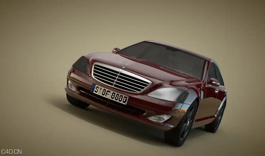 奔驰S级轿车C4D模型 Mercedes S-Class - C4D之家 - cinema4d_ 2014-08-20 下午8.19.35.jpg
