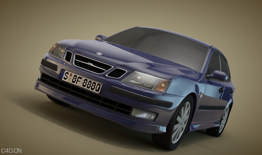 萨博汽车C4D模型 Saab 93 - C4D之家 - cinema4d_ 2014-08-20 下午8.53.59.jpg