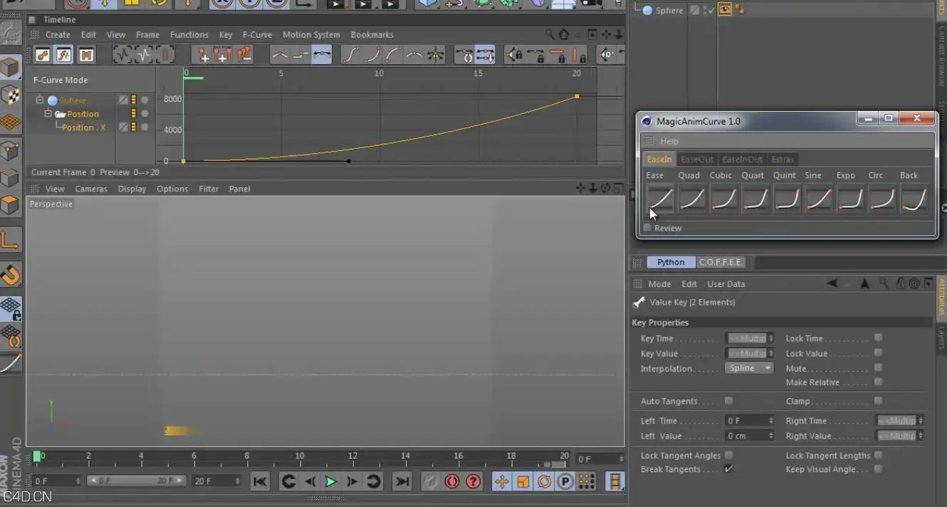 C4D动画曲线插件Nitro4d Magic AnimCurve