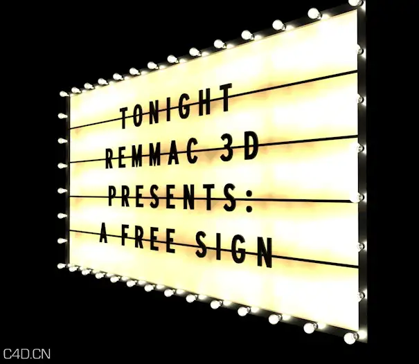 灯箱广告牌C4D模型 Marquee Sign - C4D之家 - cinema4d_ 2014-08-21 上午10.22.25.jpg