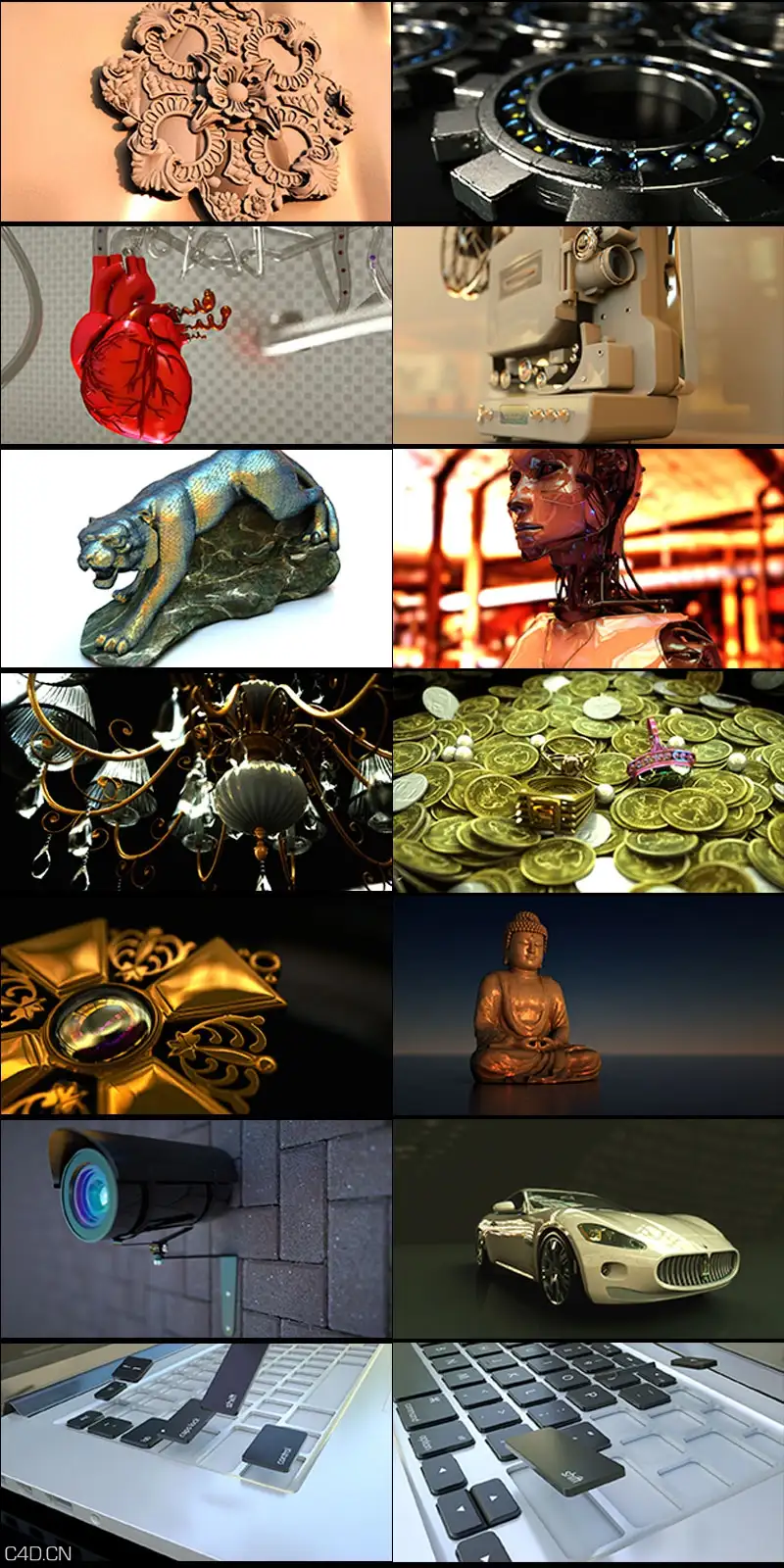 C4D for Octane Render渲染器作品工程合集包 - C4D之家 - 联系表-001.jpg