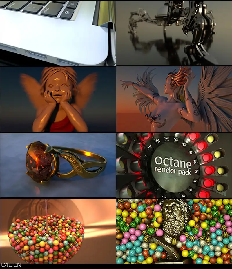 C4D for Octane Render渲染器作品工程合集包 - C4D之家 - 联系表-002.jpg