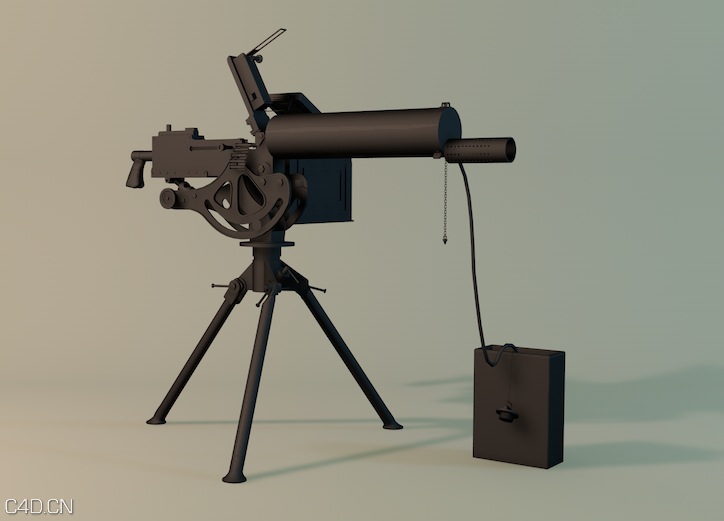 重机枪C4D模型