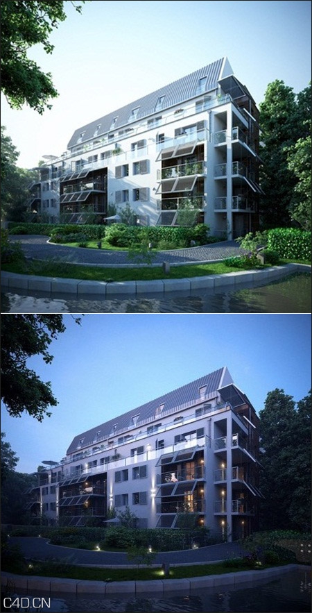 五层楼房3D模型 TurboSquid – Exterior day and night - C4D之家 - fb0211747ff04bb317a95360e245706e.jpg