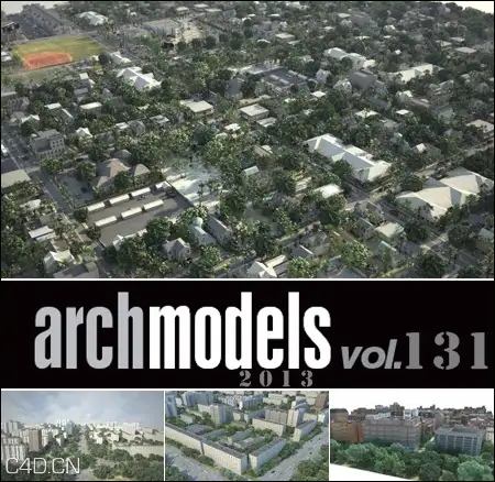 城区规划3D场景模型 Evermotion – Archmodels vol. 131
