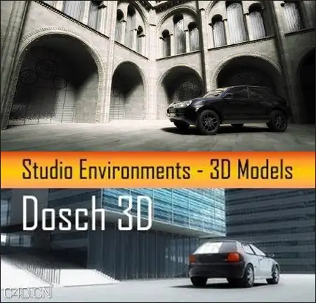 汽车场景3D模型 DOSCH DESIGN – 3D: Studio Environments