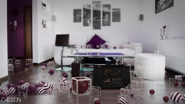 C4D实拍跟踪合成Creating advanced 3d motion graphics ” Box Studio ” Project